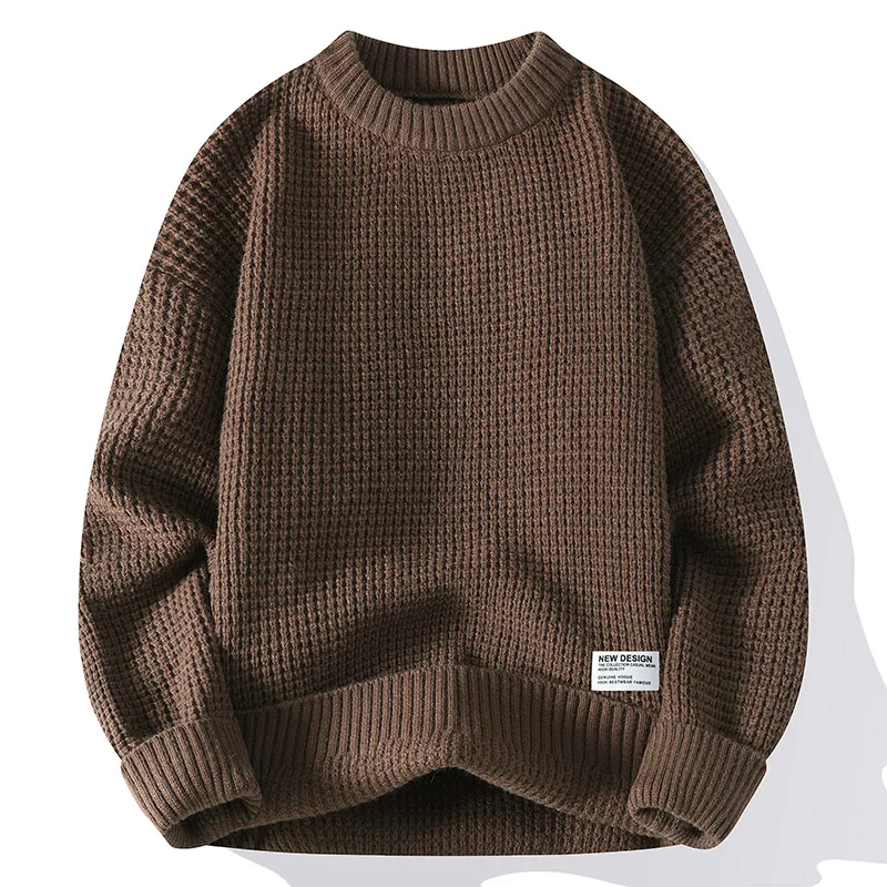 

Autumn Winter Men's Slim Fit Striped Knitwear f High Collar Casual Sle Base Layer irt Trendy Brand Knitted Sweater