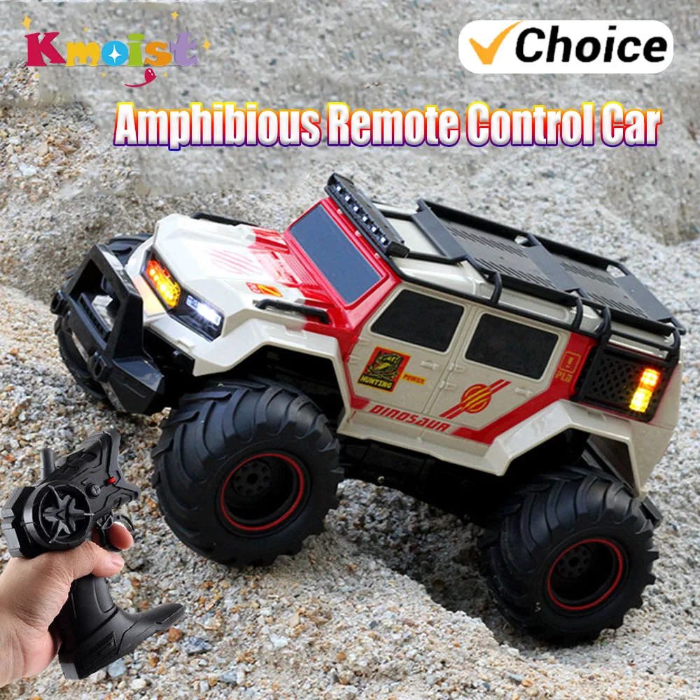 

Amphibious Remote Control Car With Lights Climbing Cars 360 Degree Rotation Off-road Rc Truck Toys for Boys Kids Christmas Gifts