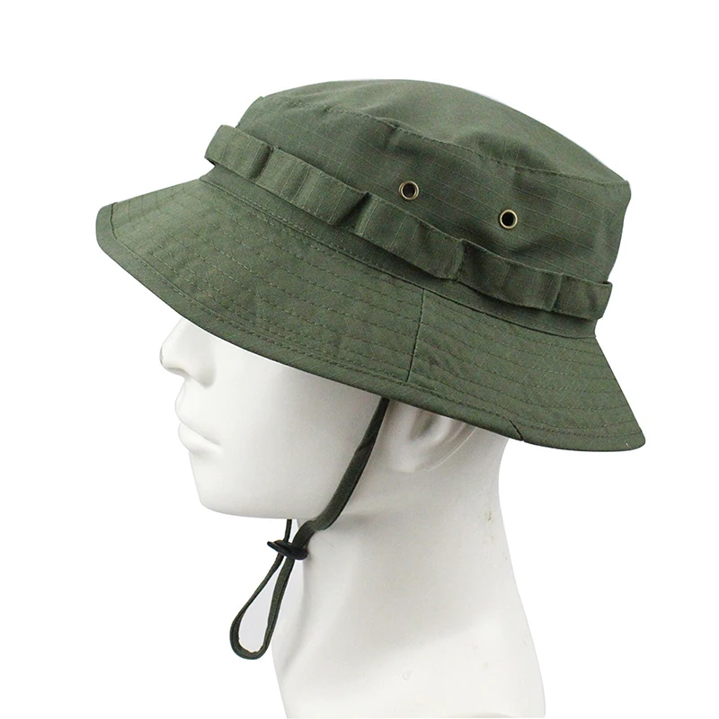 2024 Outdoor Tactical Camouflage Fisherman Hat Climbing Fishing Hiking Training Travel Sun Cap Men\'s Panama Bucket Hats 58-60cm