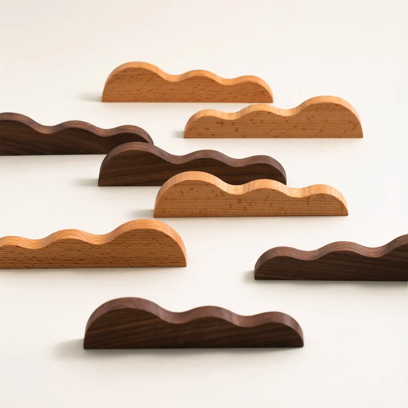 Wooden Handles Natural Kitchen Furniture Wooden Handle Solid Wood Handles for Cabinets and Drawers Closet Dresser Wardrobe Pulls