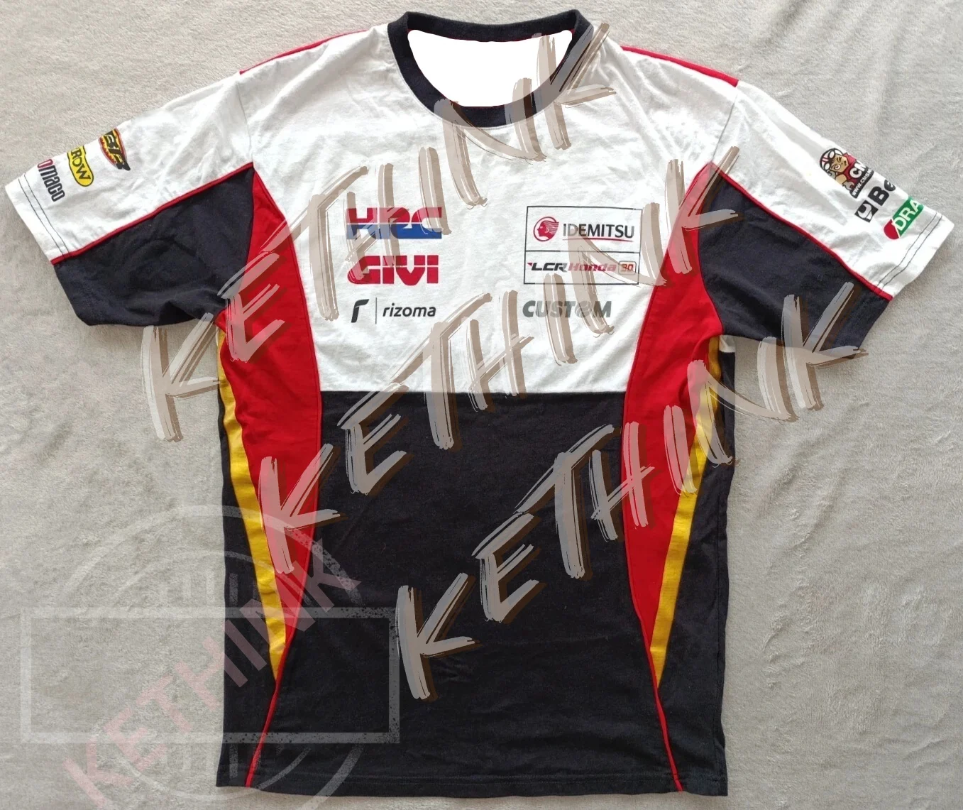 

HONDA LCR Team HRC mens Racing Motorsport T Shirt Quick Drying Breathable Honda Riding T-shirt