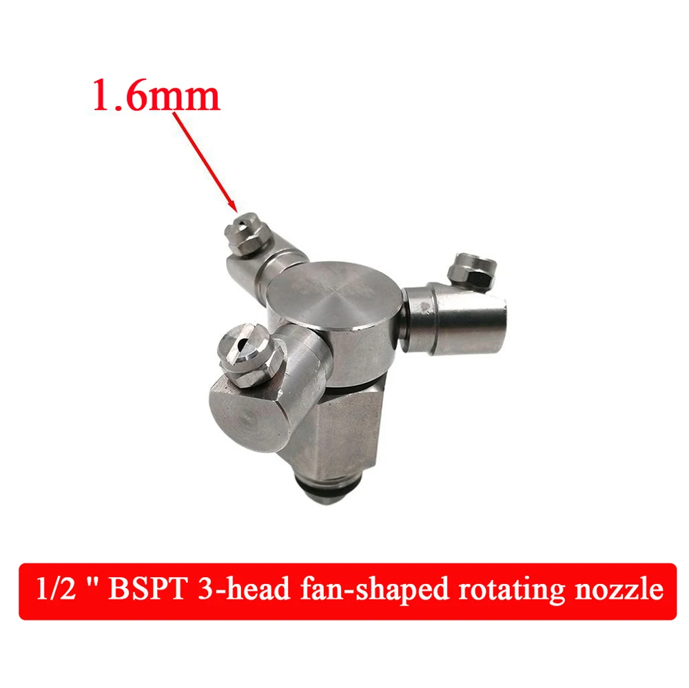 SS304 Automatic Rotating Car Washer Nozzle 360 Degree Cleaning Nozzle High Pressure Washing Machine Industrial Dust Spray Nozzle