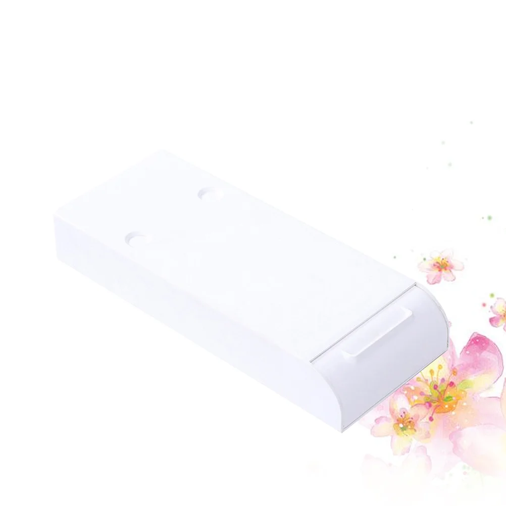 

Adhesive Under Desk Storage Rack White Slider Tray Organizer No Drill Reusable Traceless Mount For Home Office School Desk