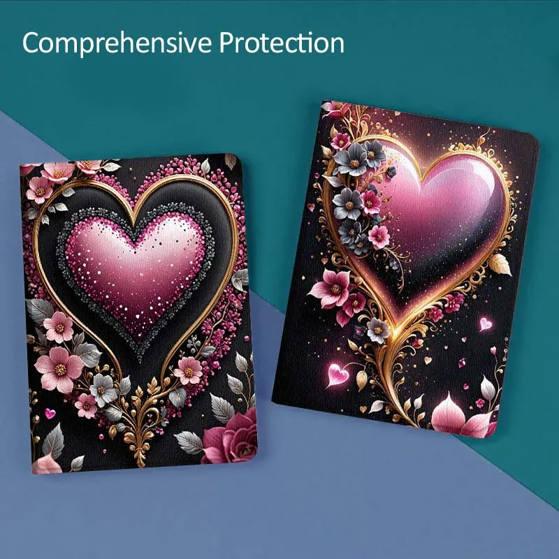 

Luminous Art Love Sequin Gift For Huawei MediaPad T5 T10s M6 M5Lite SE Honor Tab 5 6 7 V7 V8 X8a X9a Pro Soft Tablet Case