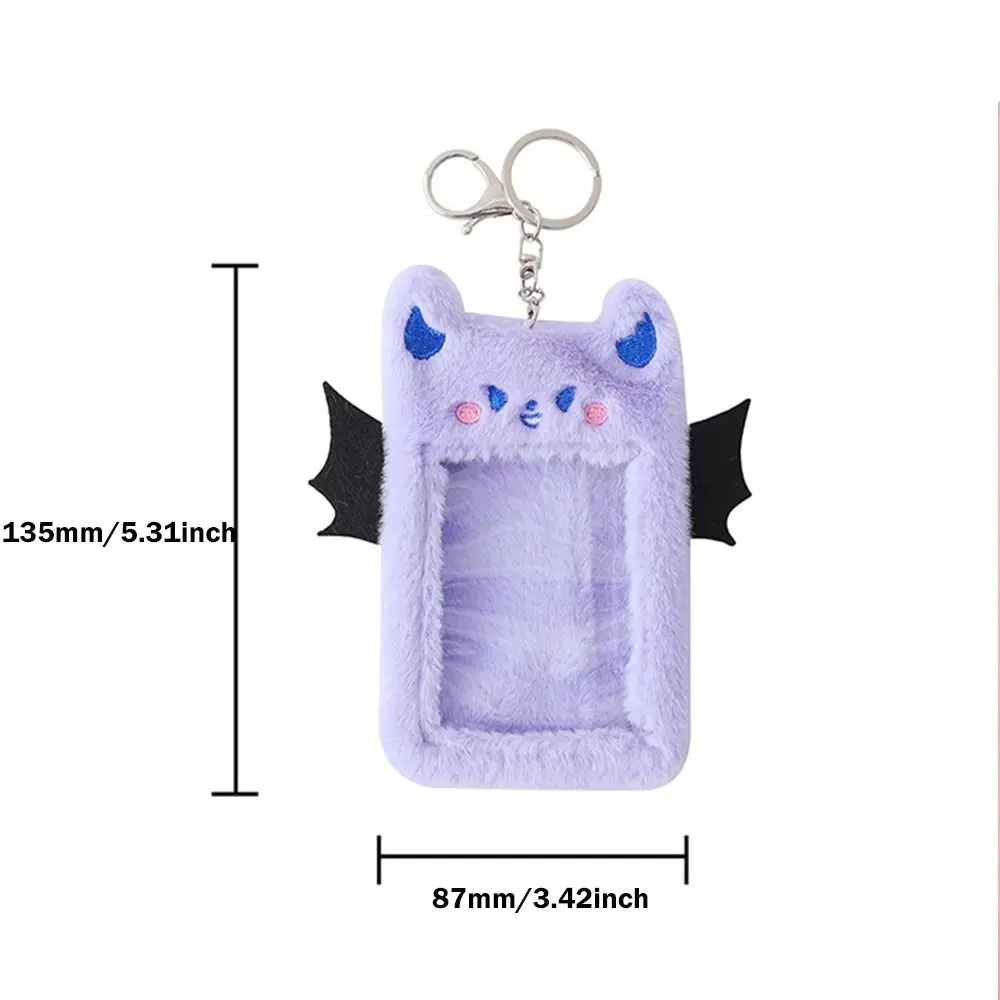 Imagem -02 - Kawaii dos Desenhos Animados Bat Soft Plush Kpop Photocard Titular Foto Titular do Cartão Bolsa Chaveiro Pingente Papelaria Escola