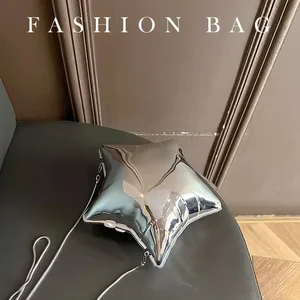 Silber- und Goldmetall -Tasche für Frauen, kleine Taschen, Nachtkupplung, Griff, Hochzeitsfeier, Markentaschen, süß 8 Main Salve Silver Sales für die Ehe - №5