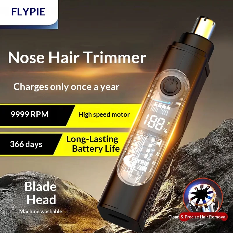 Rechargeable Nasal Trimmer & Facial Shaver for Men – Portable Grooming Device for Nose & Face JJ3798