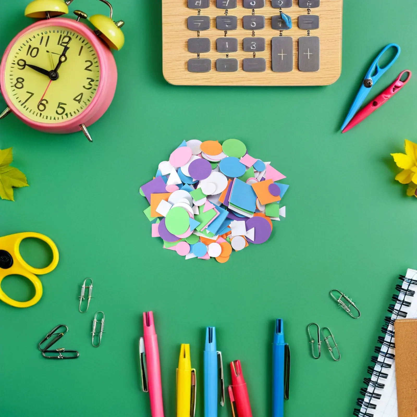 

1250 шт. Яркие геометрические наклейки из ЭВА-пены самоклеящиеся для раннего обучения, распознавания цветов, изучения цифр и алфавита, для творчества