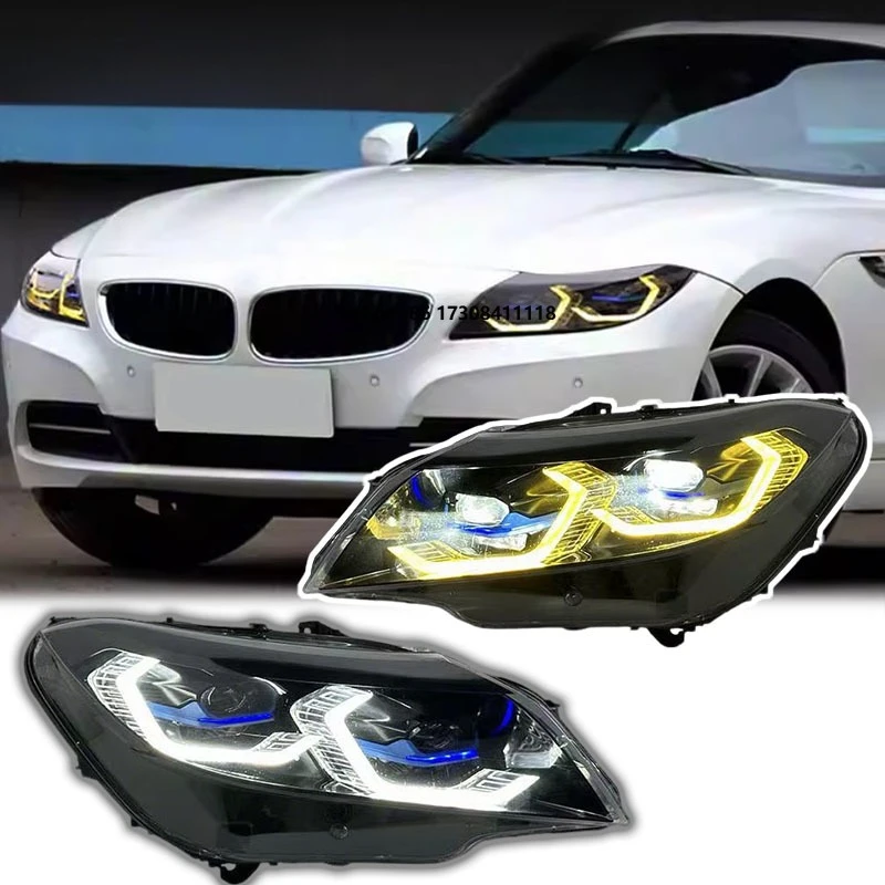 

Автомобильные аксессуары SJC: Новые улучшенные светодиодные фары для Z4 E89 2009-2016, двухцветные ДХО, передние фары в сборе
