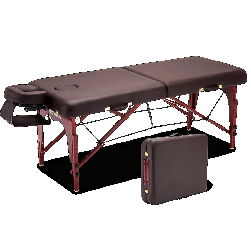 Foldable massage beauty bed solid wood portable home beauty salon massage acupuncture therapy bed handheld