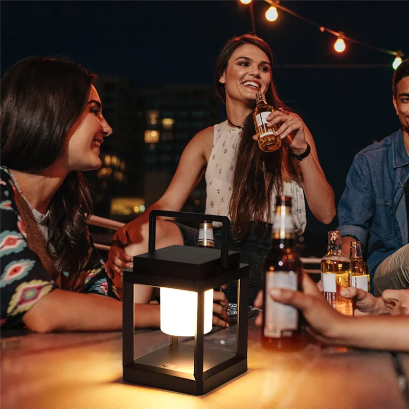 Luce solare esterna USB pieghevole impermeabile lanterna da campeggio luce a led ricaricabile Power Bank lampada solare a led portatile-AT64