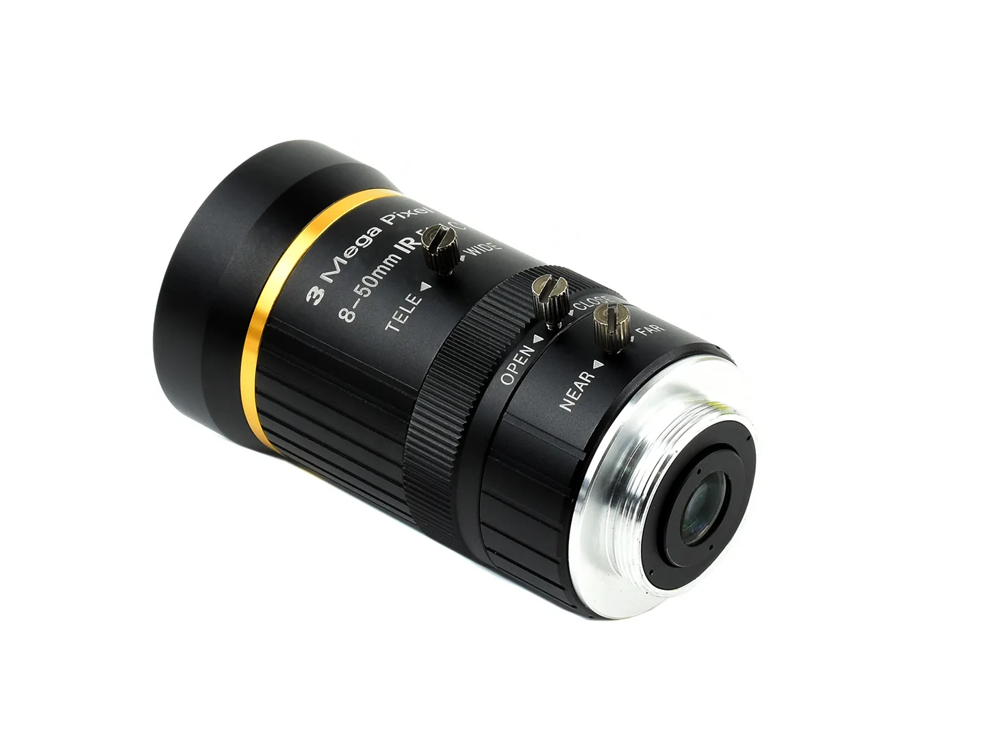 Waveshare 8-50mm Adjustable Focal Length, Adjustable Angle Of View, C-Mount Lens, Raspberry Pi Lens