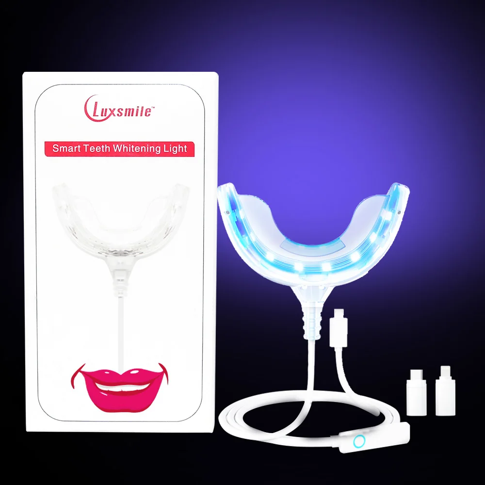 Lámpara de luz LED para blanqueamiento dental, Luz Azul portátil con carga USB, para el hogar