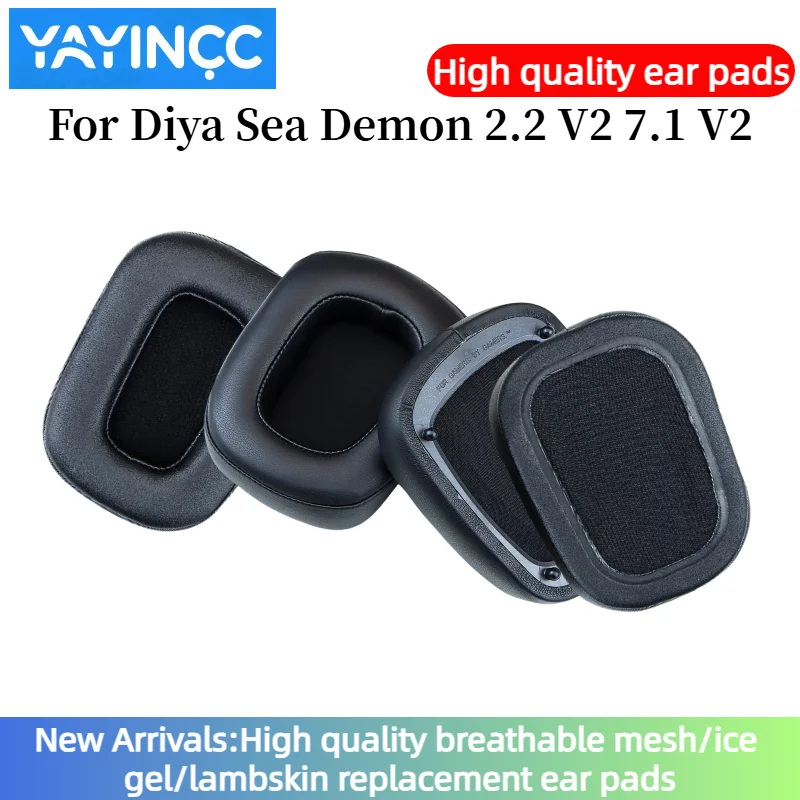 

YAYINCC Replacement Earpads For Diya Sea Demon 2.2 V2 7.1 V2 Earmuffs Ultra-soft Sponge Cushion Cover Headphone