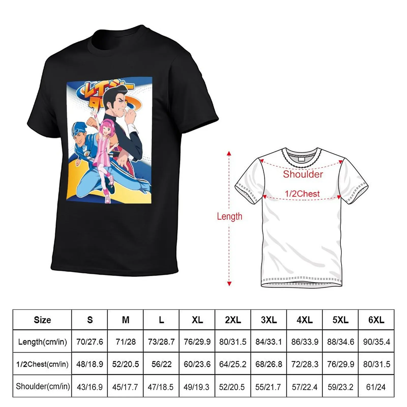 lazytown T-Shirt customizeds anime clothes mens workout shirts