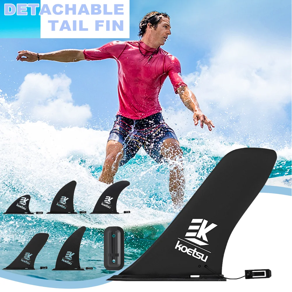 4.5-10Inch Surfboard Fin Detachable Stand Up Paddle Board Slide-in Central Fin SurfWater Wave Fin Stablizer Surfing Accessories