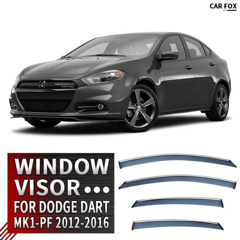 

Для DODGE Dart 2012-2016: Дефлекторы окон, ветровики, защита от дождя, накладки на боковые окна, аксессуары для авто, стайлинг автомобиля