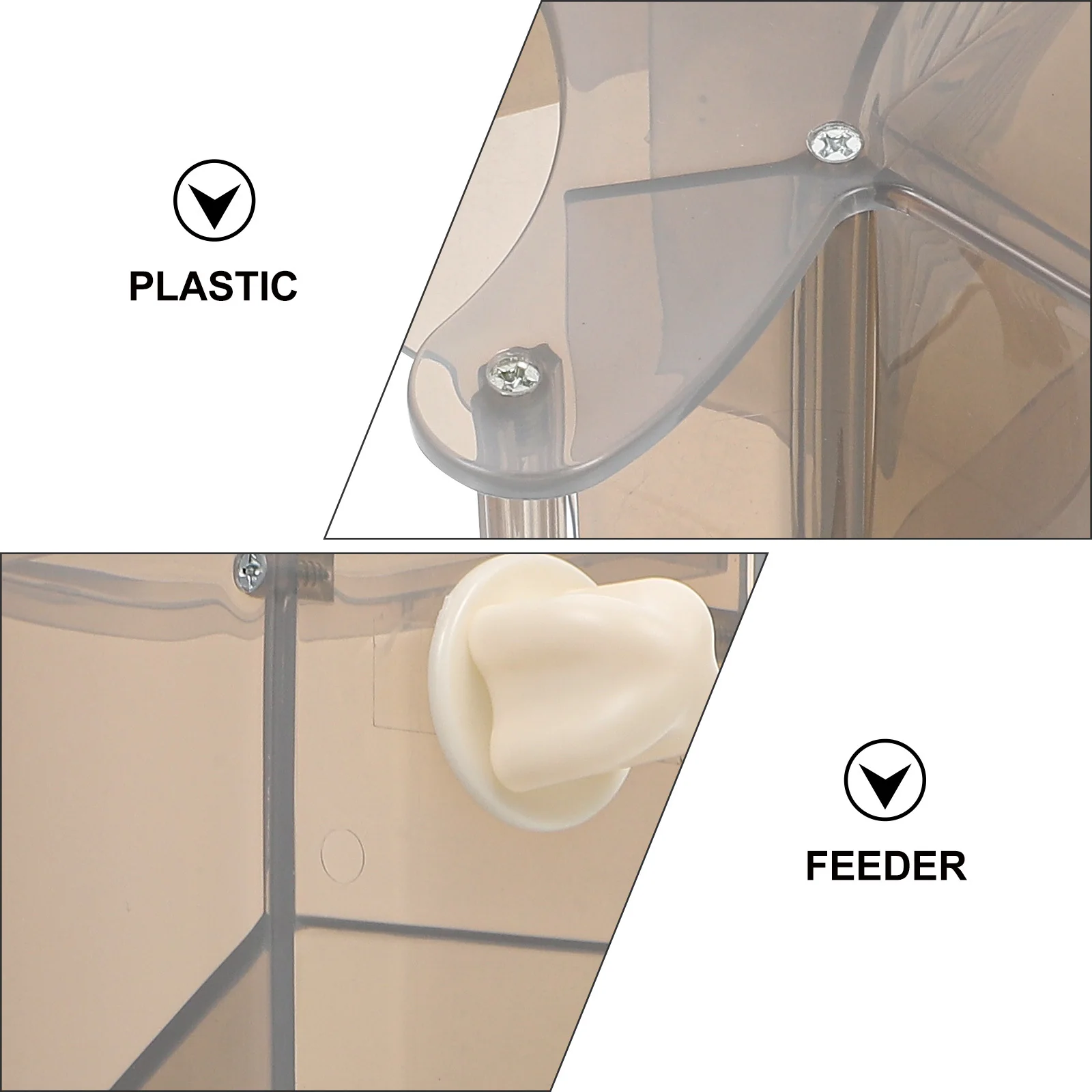 

Abaodam Bird Feeder Parrot Food Bowl Cage Hanging Eating Container Sturdy Pet Supply for Birds