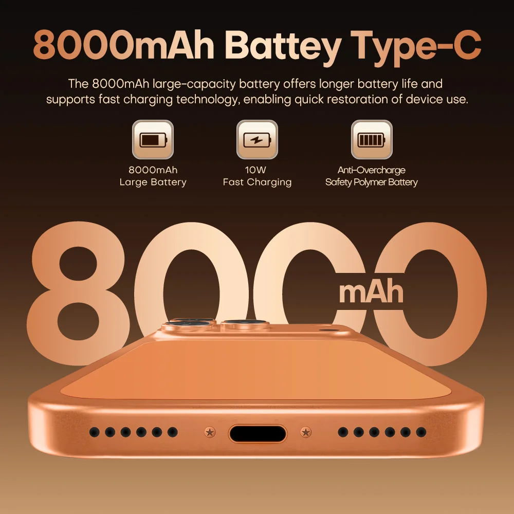 حار جديد للهاتف الذكي Ai 17 Pro Max 5G 7.3HD 22G + 2 تيرا بايت أندرويد بطاقة مزدوجة مزدوجة 8000mAh هاتف محمول غير مقفول الهواتف المحمولة العالمية #5