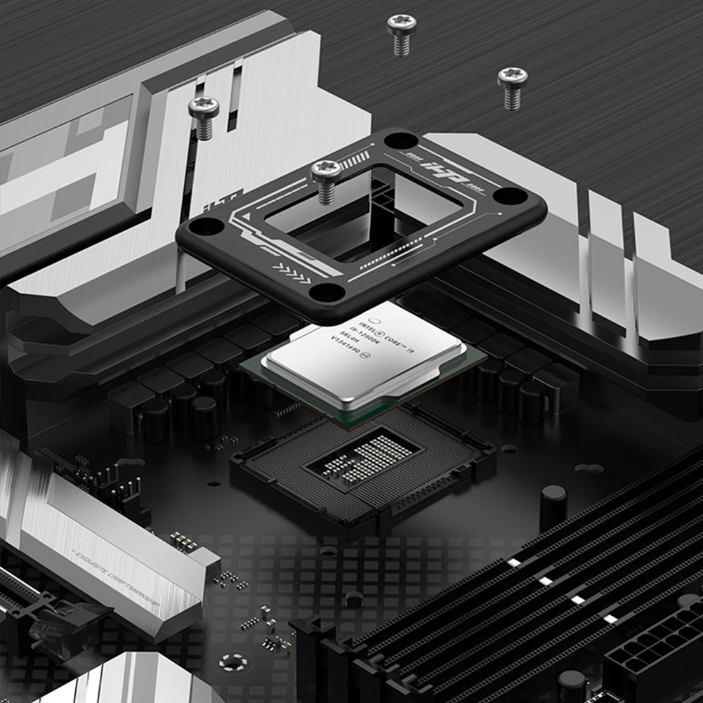 

CPU Bending Correction Frame Bracket Aluminum Alloy Curved Correction Fastener CPU Installation Fixed Bracket for PC Motherboard