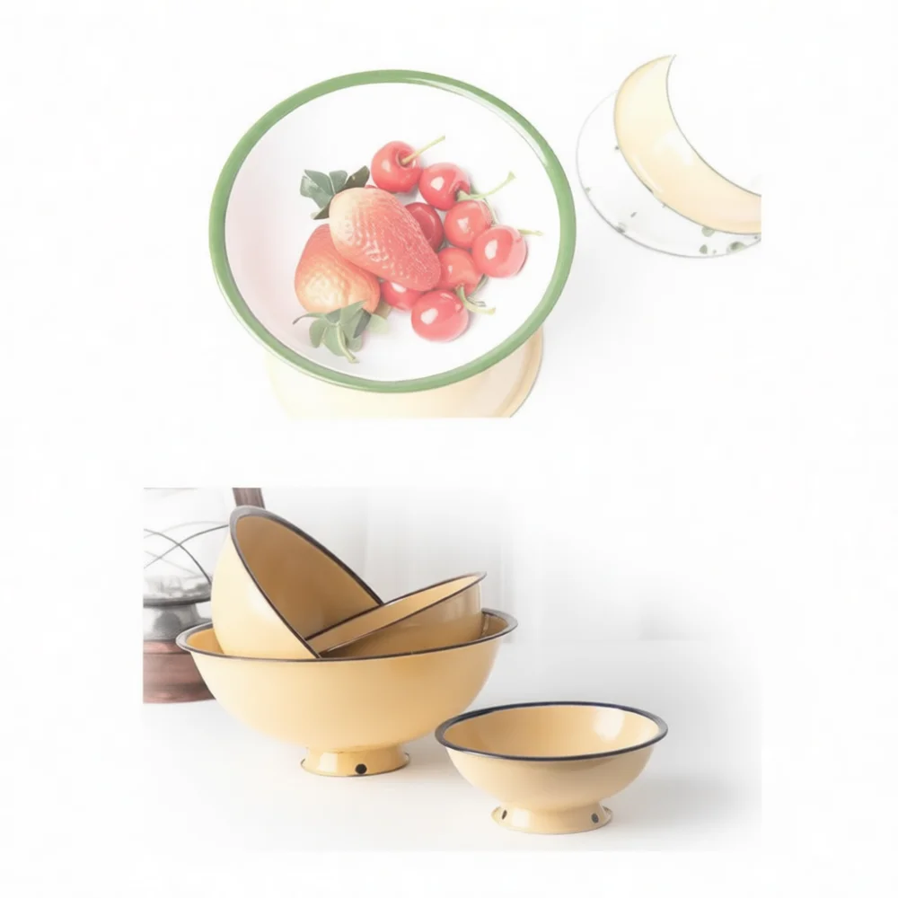Classical Enamel Bowl High Bas - Kitchen Appliances Vintage ulasan dan harga
