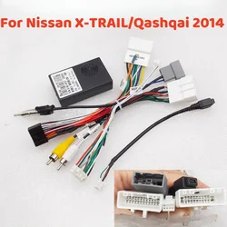 Car Radio 2 Din Canbus Box Decoder For Nissan X-Trail /Qashqai 2014 Cables 16 PIN Wiring Harness Plug Power Cable Android