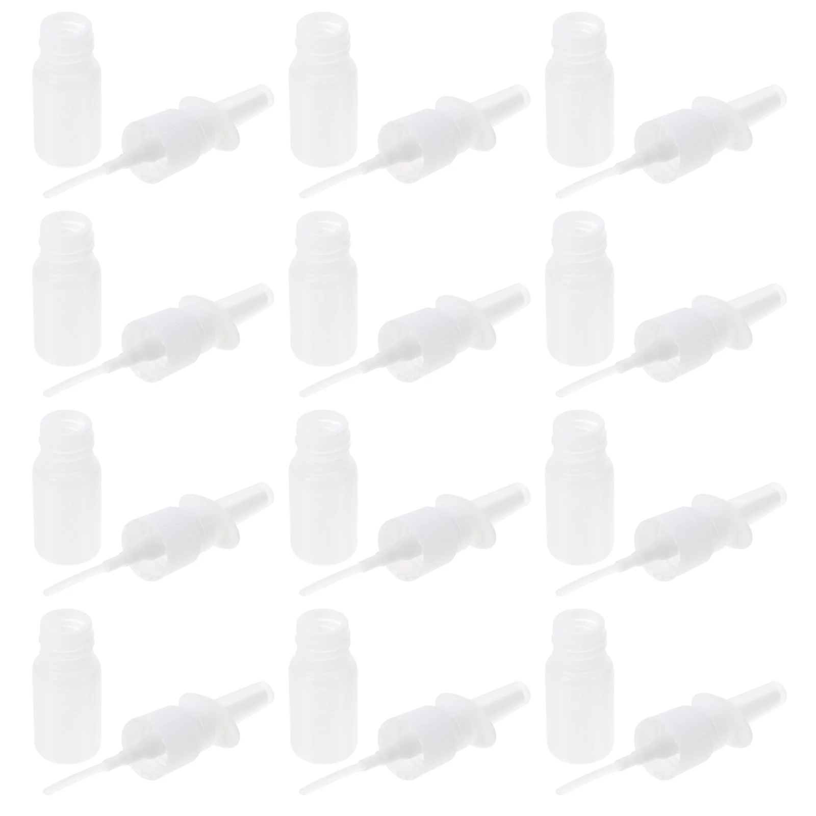

20 Pcs Portable Empty Small Bottles for Travel Cleaning Refillable Square Plastic Spray Bottle Mini Fine Mist Nasal