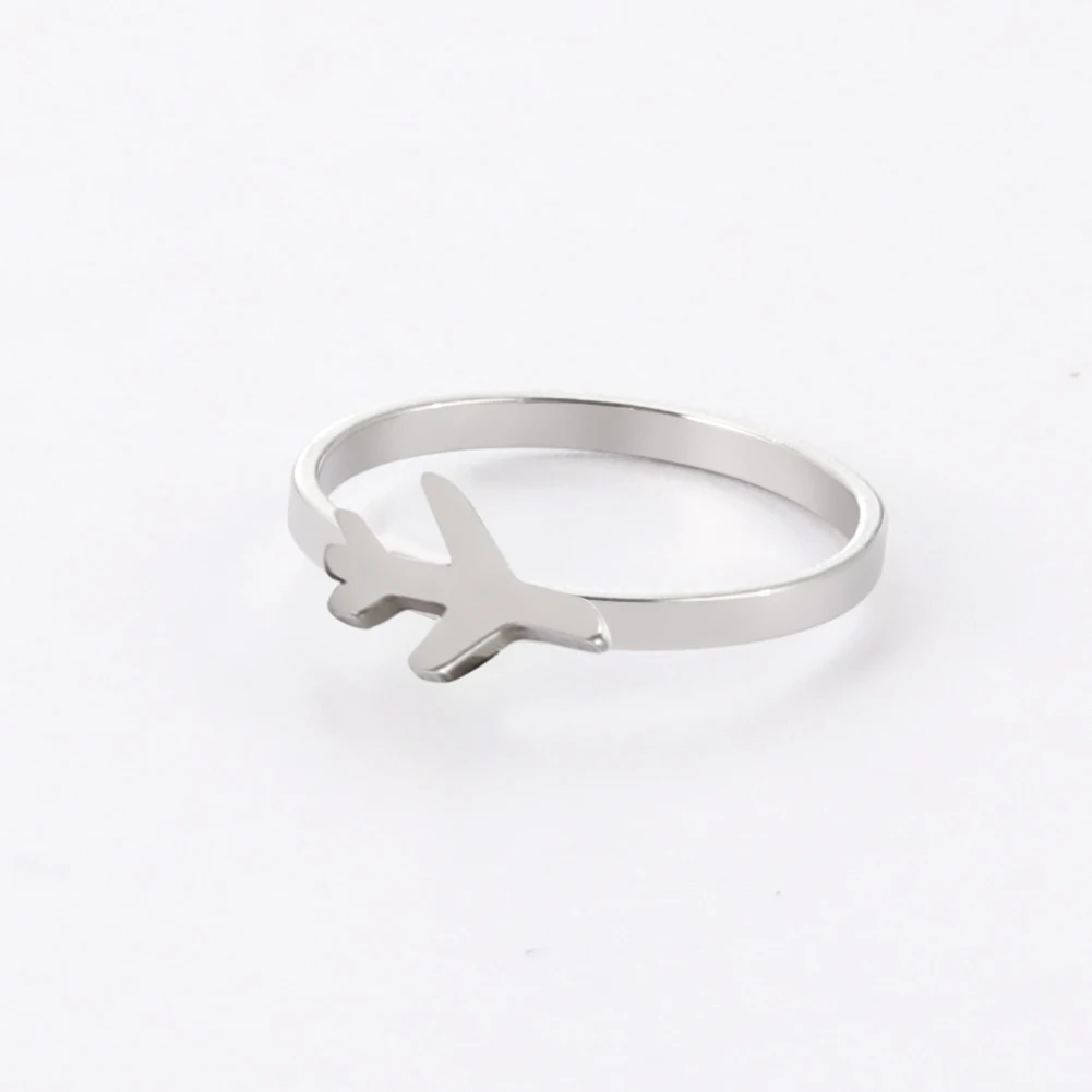Kkjoy Mode Silber Farbe Edelstahl Flugzeug Liebe Paar Set Ring Für Frauen Blitz Einstellbare Schmuck Geschenk Großhandel – Detail 15
