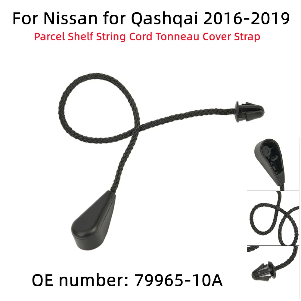 1*Car Trunk Boot Parcel Shelf String Cord Cover Strap Car/Trunk Lanyard Table Board Hanging Rope Buckle For Nissan Qashqai 16~19