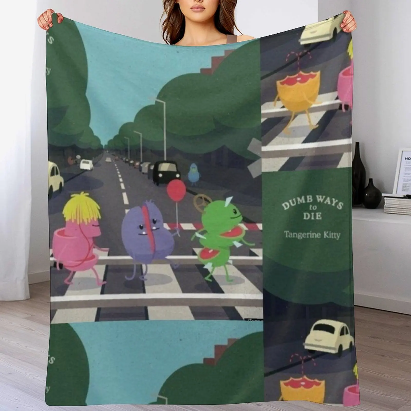 

Dumb Ways To Die Throw Blanket Retros Soft Plush Plaid Furry Blankets
