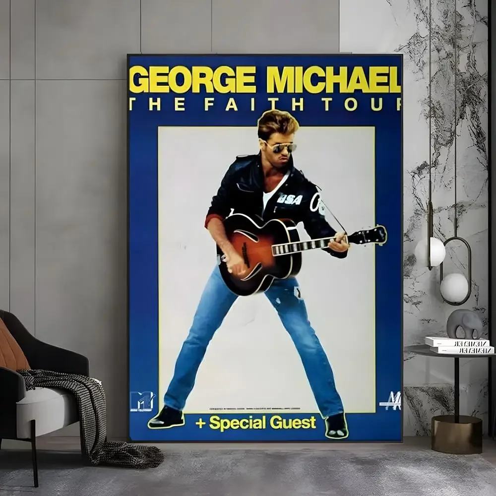 ديكور المنزل G-جورج مايكل ملصق HD ذاتي اللصق مقاوم للماء مثالي للمنزل والمكتب وغرفة النوم هدية رائعة #6