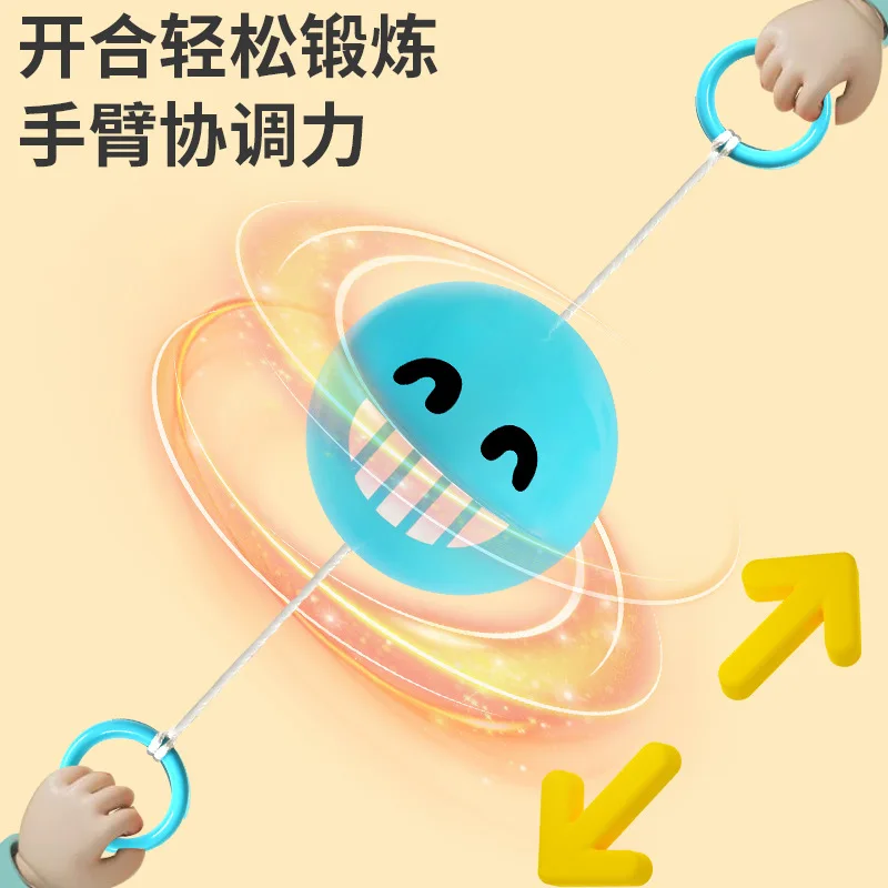 1Pcs New Hand Pull  Rope Flywheel Funny Toys Light Toy Novelty Flywheel Gyro Gift Toys