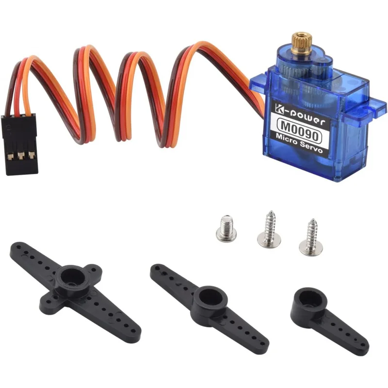 3pcs K-power M0090 9G Metal Gear Micro Servo, 1.9KG Torque Analog Motor for RC Car Robot Helicopter Plane Toy