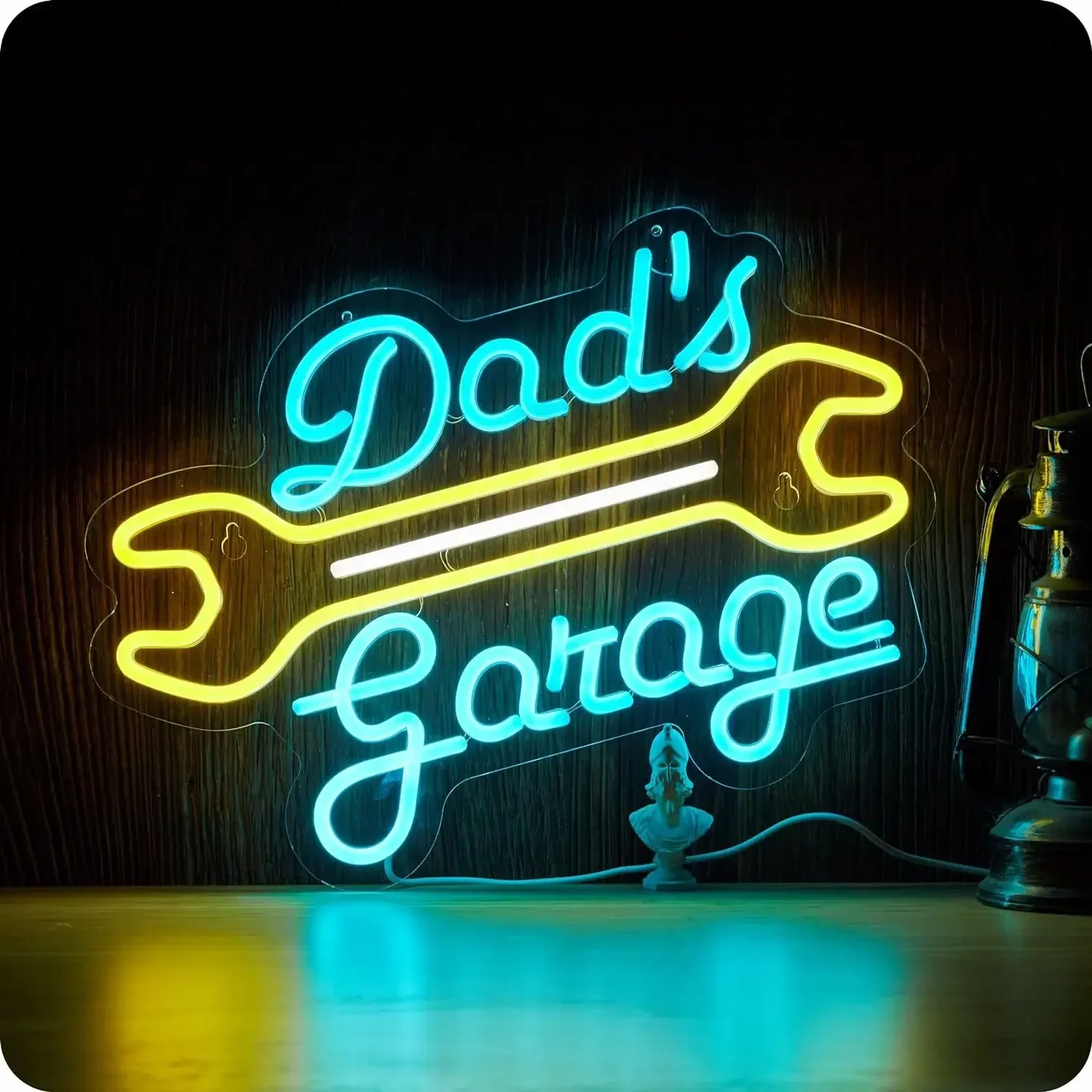 Dad's Garage Neon Sign Garage LED Wall Decoration Sign Car Repair Shop Men's Room Workshop Decor Neon Light Father's Day Gifts