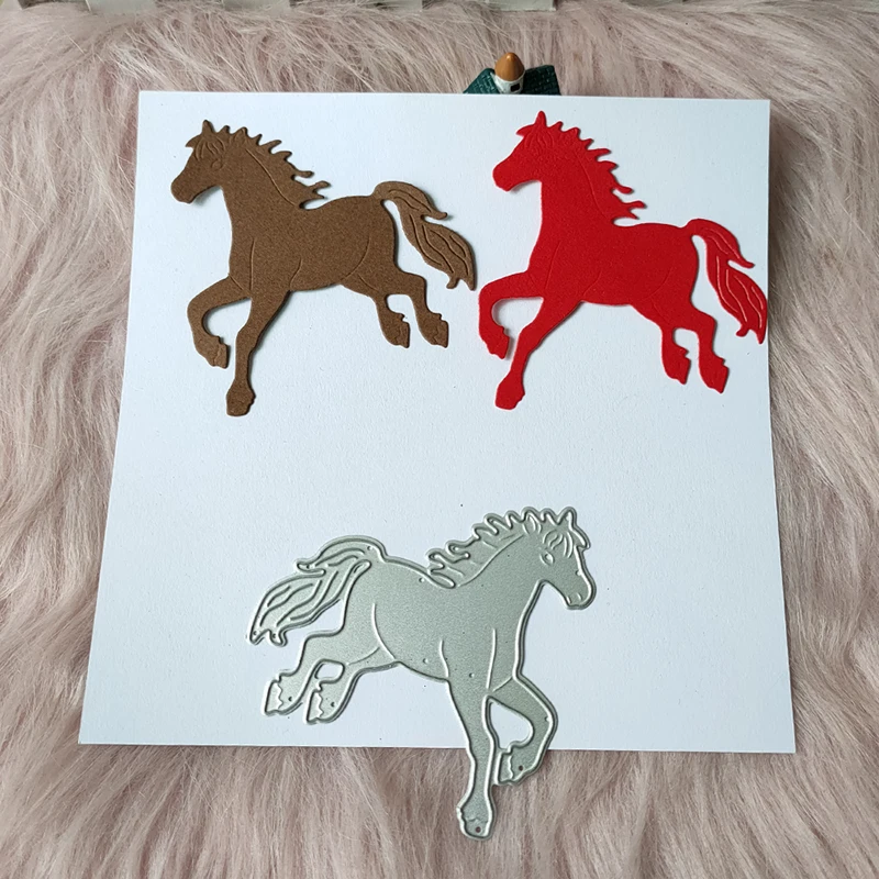 New Horses Steed metal cutting die mould scrapbook decoration embossed photo album decoration card making DIY handicrafts