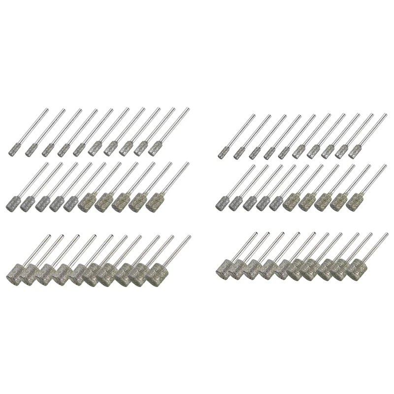 

Diamond Grinding Burrs Drill Bit 1/8 Inch Shank 3/4/5/6/8/10Mm Dia Cylindrical Diamond Mounted Point Bits For Carving