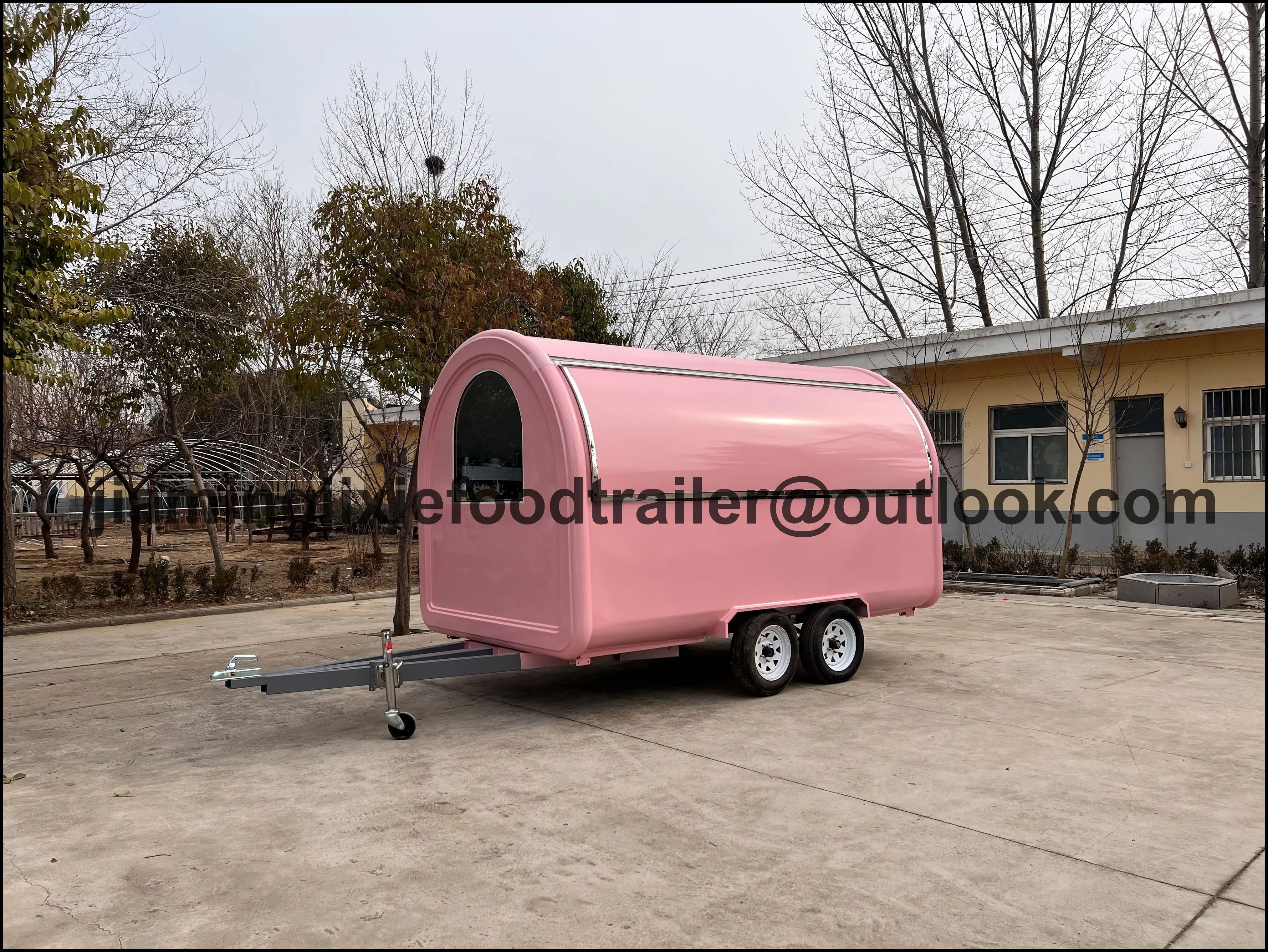

Outdoor Bar Mobile Kitchen Catering Trailer Fully Equipped Hot Dog Ice Cream Coffee Pizza Food Truck with Full Kitchen