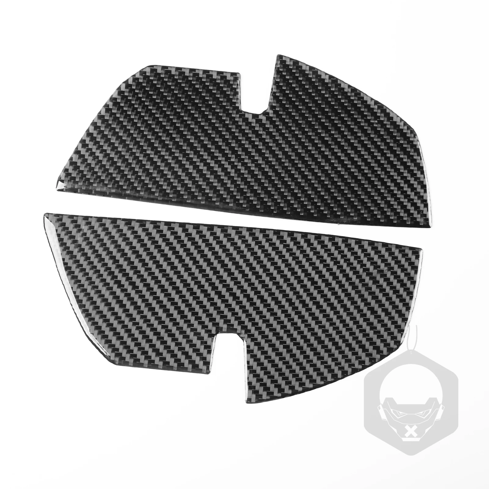 For Subaru Crosstrek Impreza 2024-2026 GU Real Soft Carbon Fiber Car Interior Rear Door Water Cup Holder Mat Coaster Decor 2Pcs