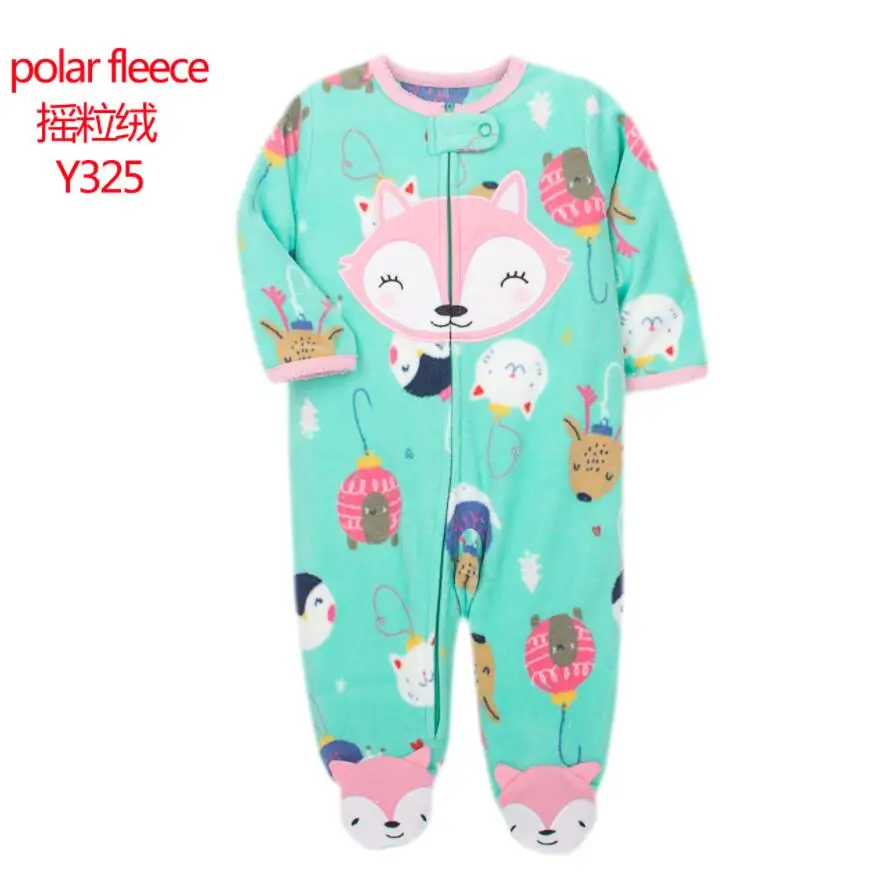 9M Baby Fleece Pajamas Girls Warm Romper Warm Winter Underwear One Piece Coveralls Boys Outfits Infants Clothes Bebe