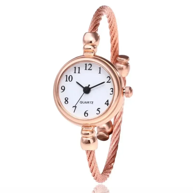 Women Watches Small Gold Bangle Bracelet Watch Stainless Steel Retro Ladies Quartz Wristwatch Clock Fashion Watch Reloj Mujer