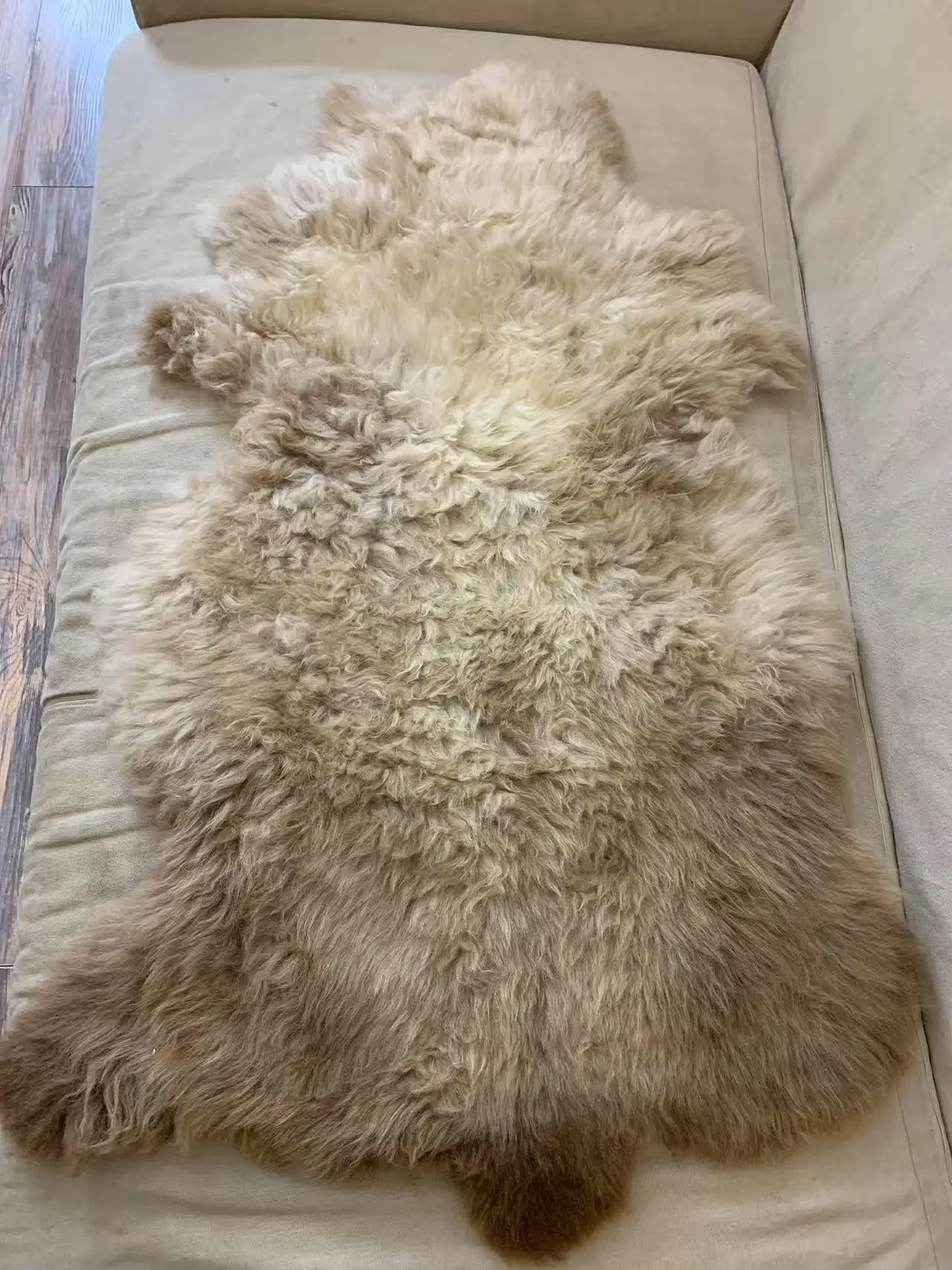 Unique Natural Brown Leather Rugs, Vintage Home Décor, Sofa Stool Cushions, Coat Material, real fur,puppy gift