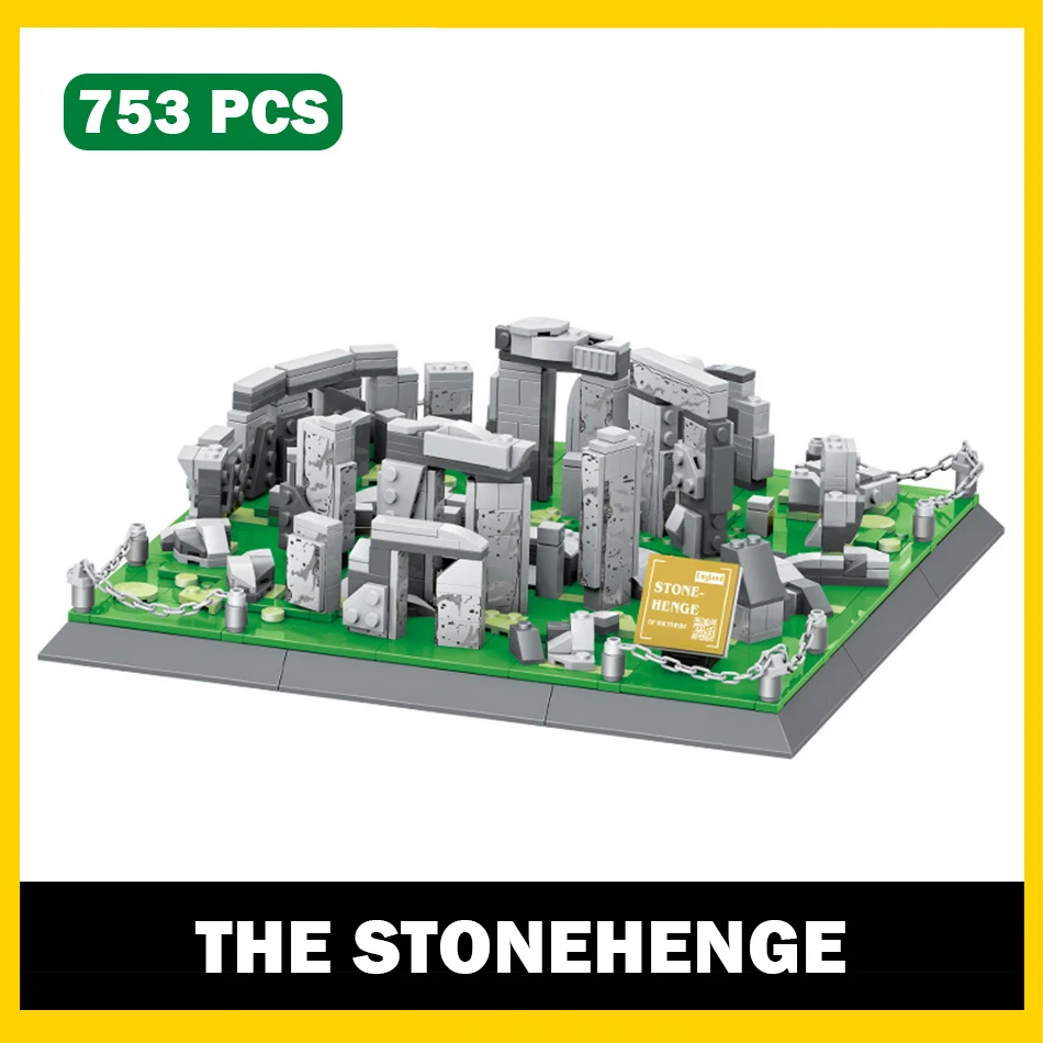 

MOC City World Famous Landscape England Stonehenge of Wiltshire Model Building Blocks Architecture Bricks Toys Kids Adults Gifts