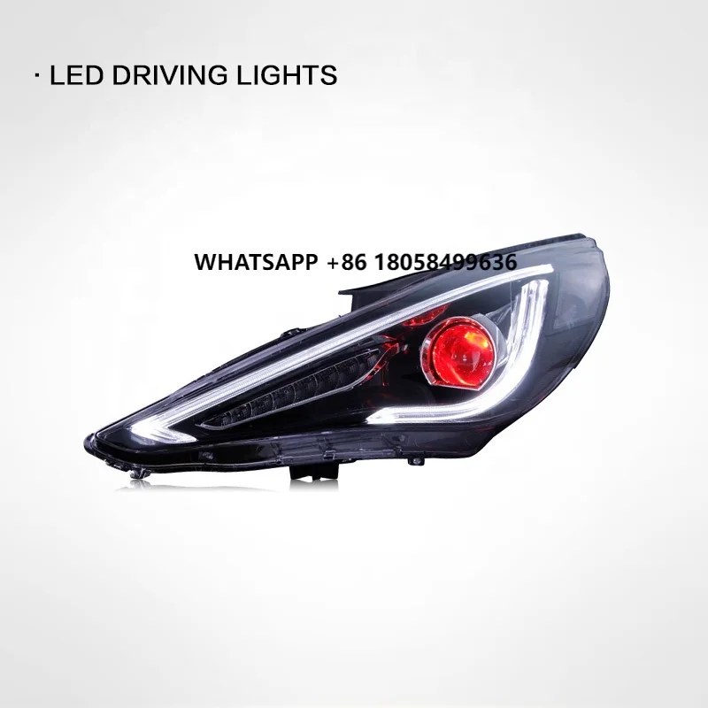 

Suitable for 2011-2015 yundai Sonata 8th Generation Headlight Assembly Modified LED Daytime Running Light Lens Xenon Headlamp