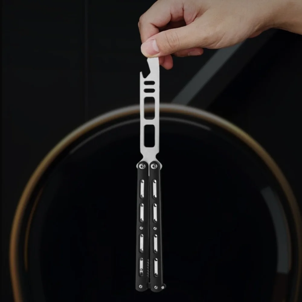 Beginner Balisong Trainer Butterfly Practice Knife Unsharpened Safe Comb Blade Flipping Toy for Learning Tricks and Skills