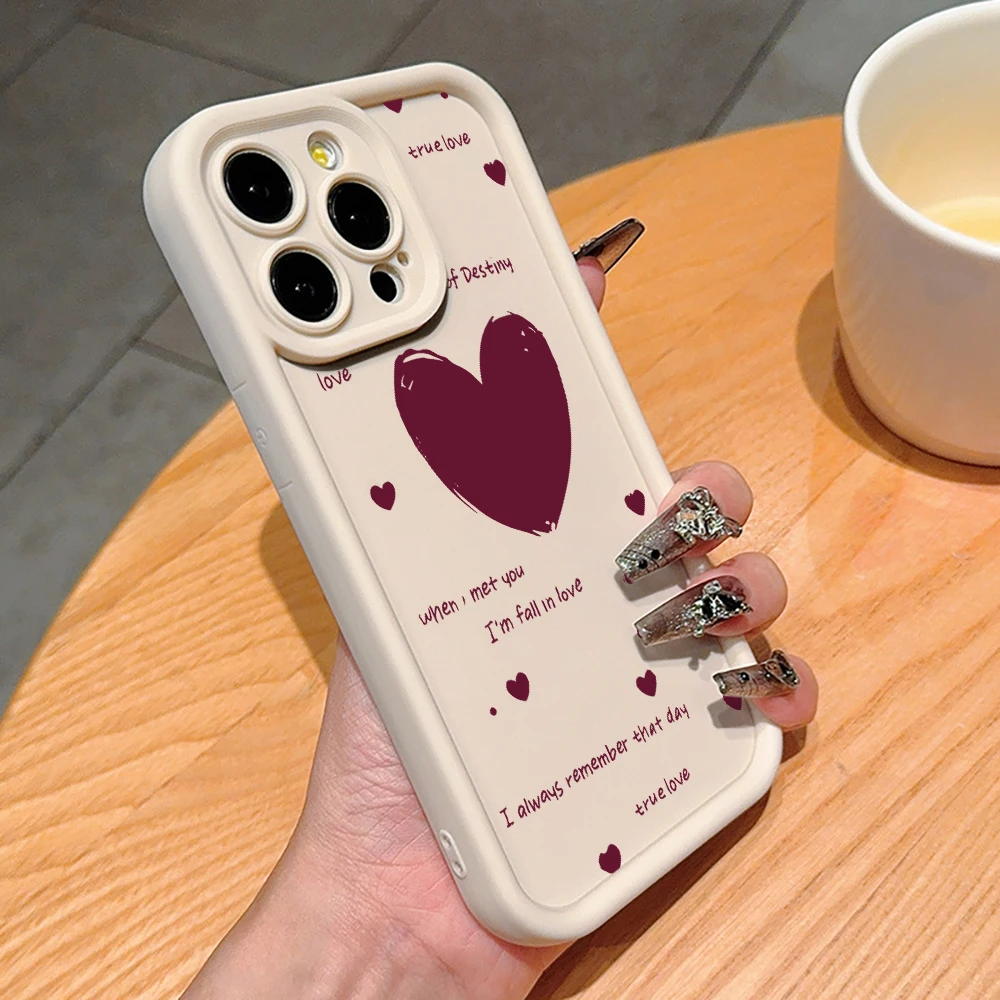 Burgunderrote Herzförmige Lieb – Phone Cases Iphone 15 Pro Max Bewertung und Preis