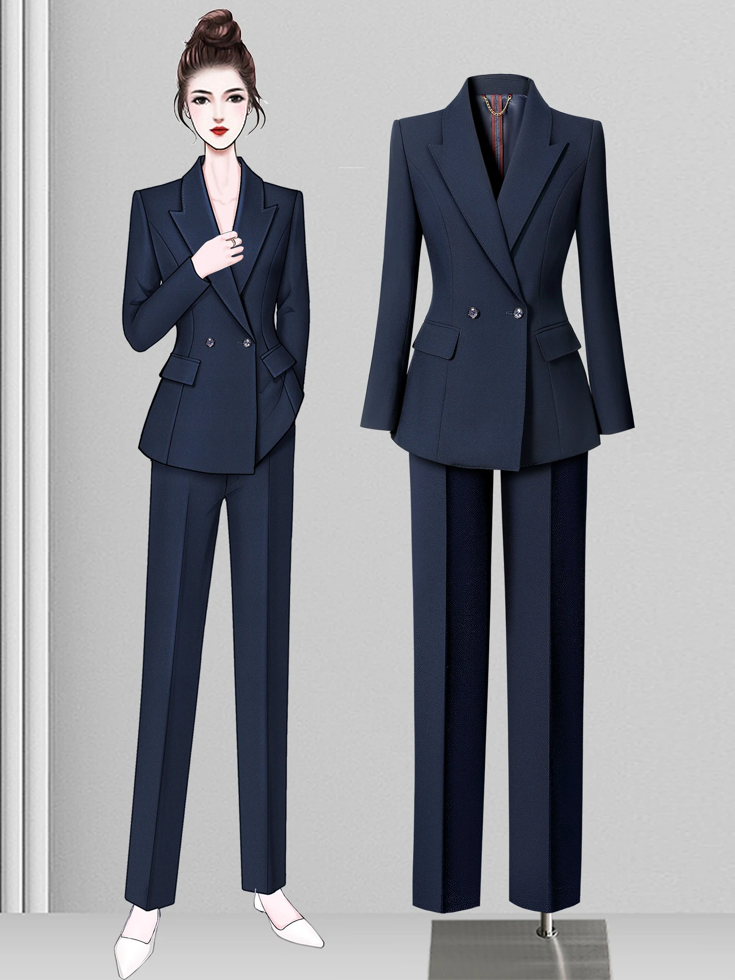 High-End Formal Business Women's Suit Set Smart Sensation Commute Interview Lightweight Luxury Workwear Korean Style