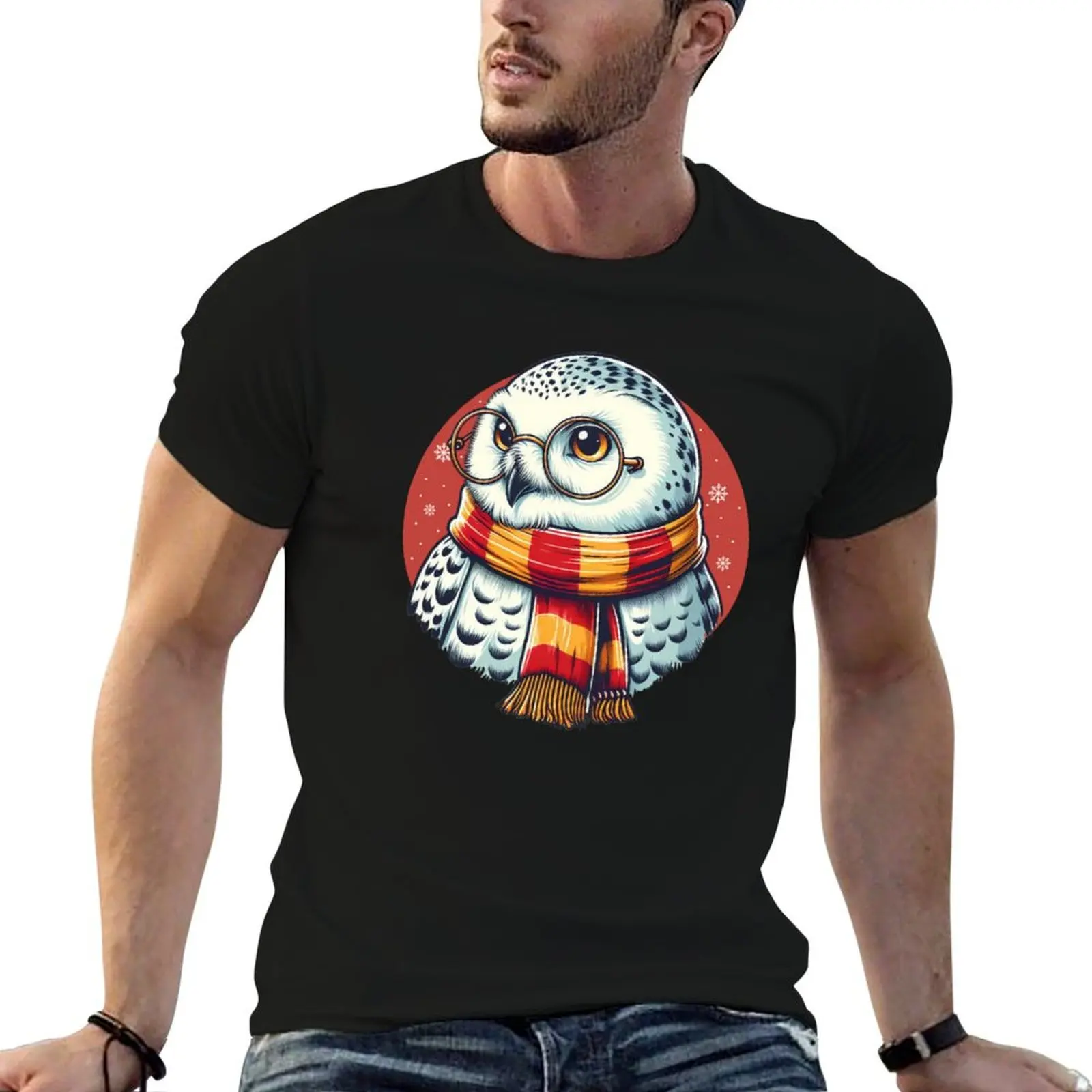 Snowy owl T-Shirt sublime anime clothes graphic tee shirt cute tops oversized t shirts for men