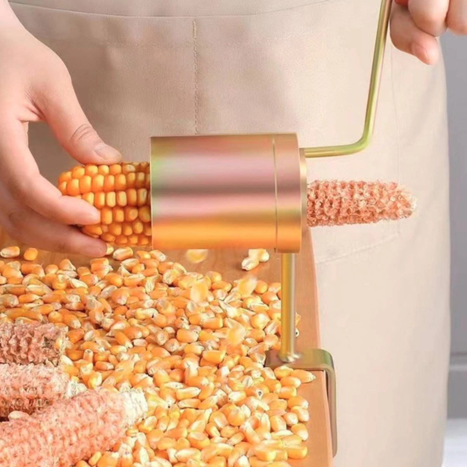 Corn Sheller with Table Clamp Manual Corn Sheller Tool Food-Safe User-Friendly for Home Cooks, Kitchen