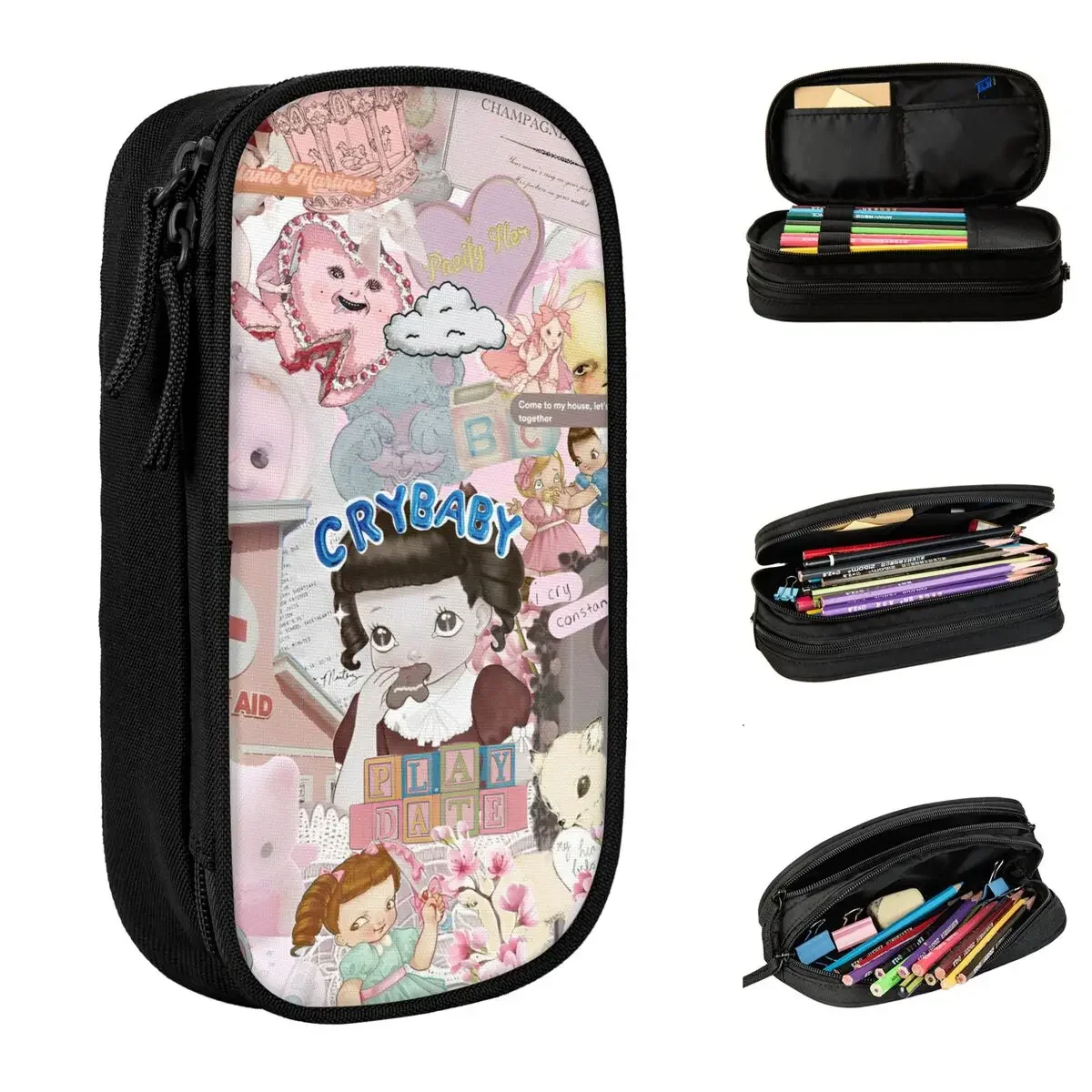 

Melanie Martinez Crybaby Pencil Cases Cute Pen Box Bag Girl Boy Large Storage Students School Cosmetic Pencil Pouch