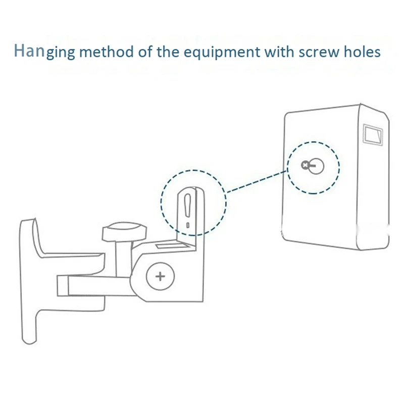 2Pcs DL-SW20 Zinc Alloy Universal Surround Sound Speaker Wall Mount Bracket, Rotary Speaker Hanger, Load 15Kgs 33Lbs